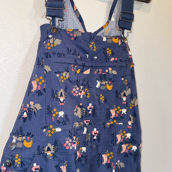 ✨RARE!! ✨ Duluth Trading Co Blue Gnome & Mushroom | Discontinued Short Overalls - Picture 2 of 11